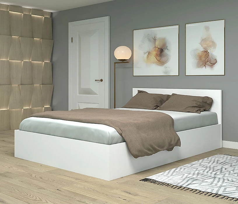 Кровать со спинкой Фреш КРФР-3-ПМ-1400 Дизайн-1
