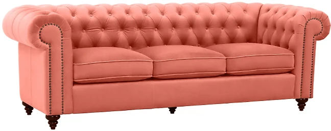 Оранжевый диван Честер Классик 3 Дизайн 2