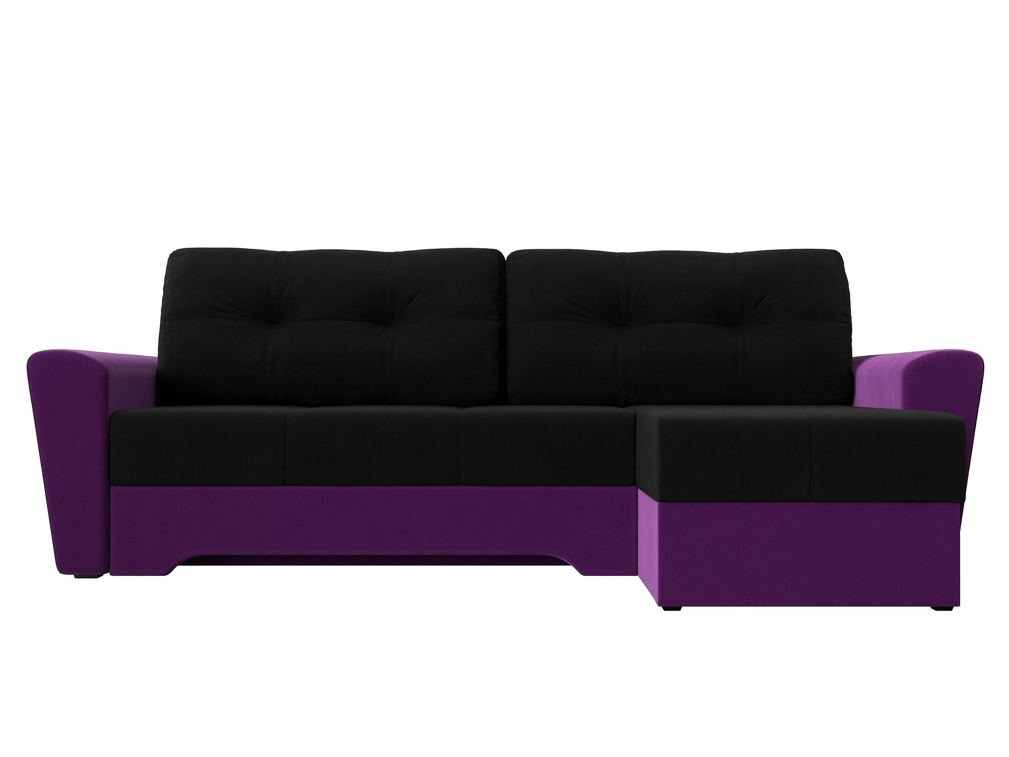 Чёрный угловой диван Амстердам Дизайн 9