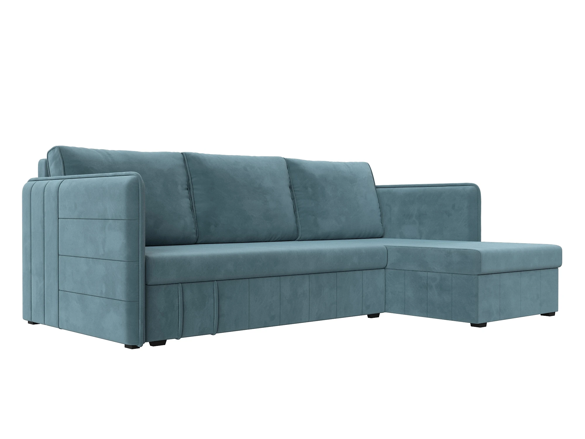 Угловой диван с ящиком для белья Слим Плюш Дизайн 3