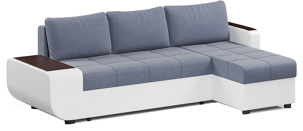 Угловой диван с независимым пружинным блоком Атланта Блю со столиком