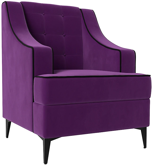 Кресло на балкон Марк Вельвет Фиолетовый-Черный