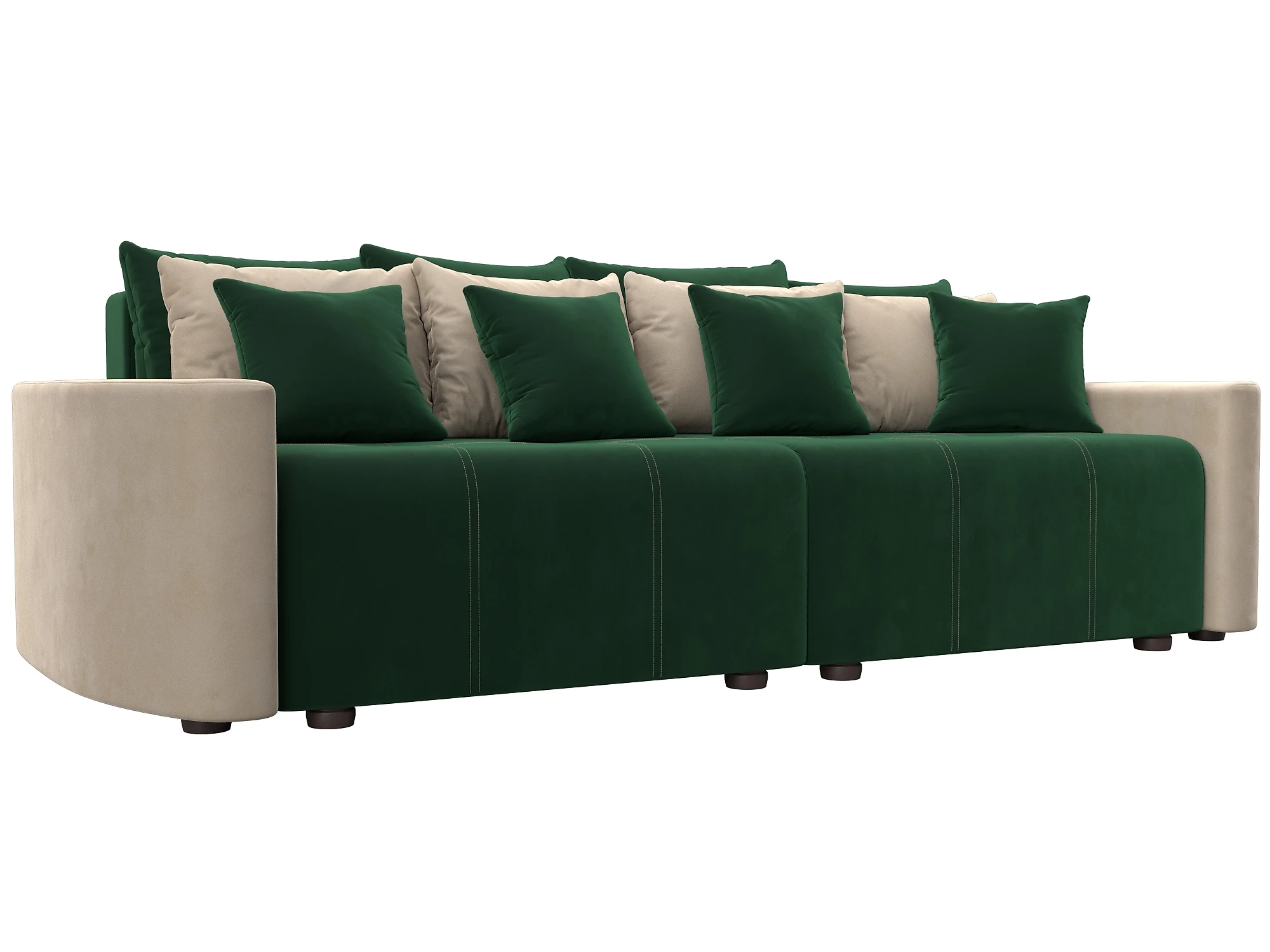 диван-кровать в стиле прованс Бристоль Велюр Зеленый-Бежевый
