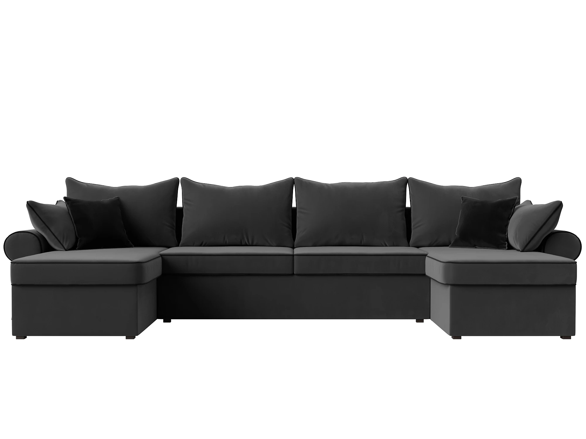 Угловой диван из велюра Элис-П Плюш Дизайн 9