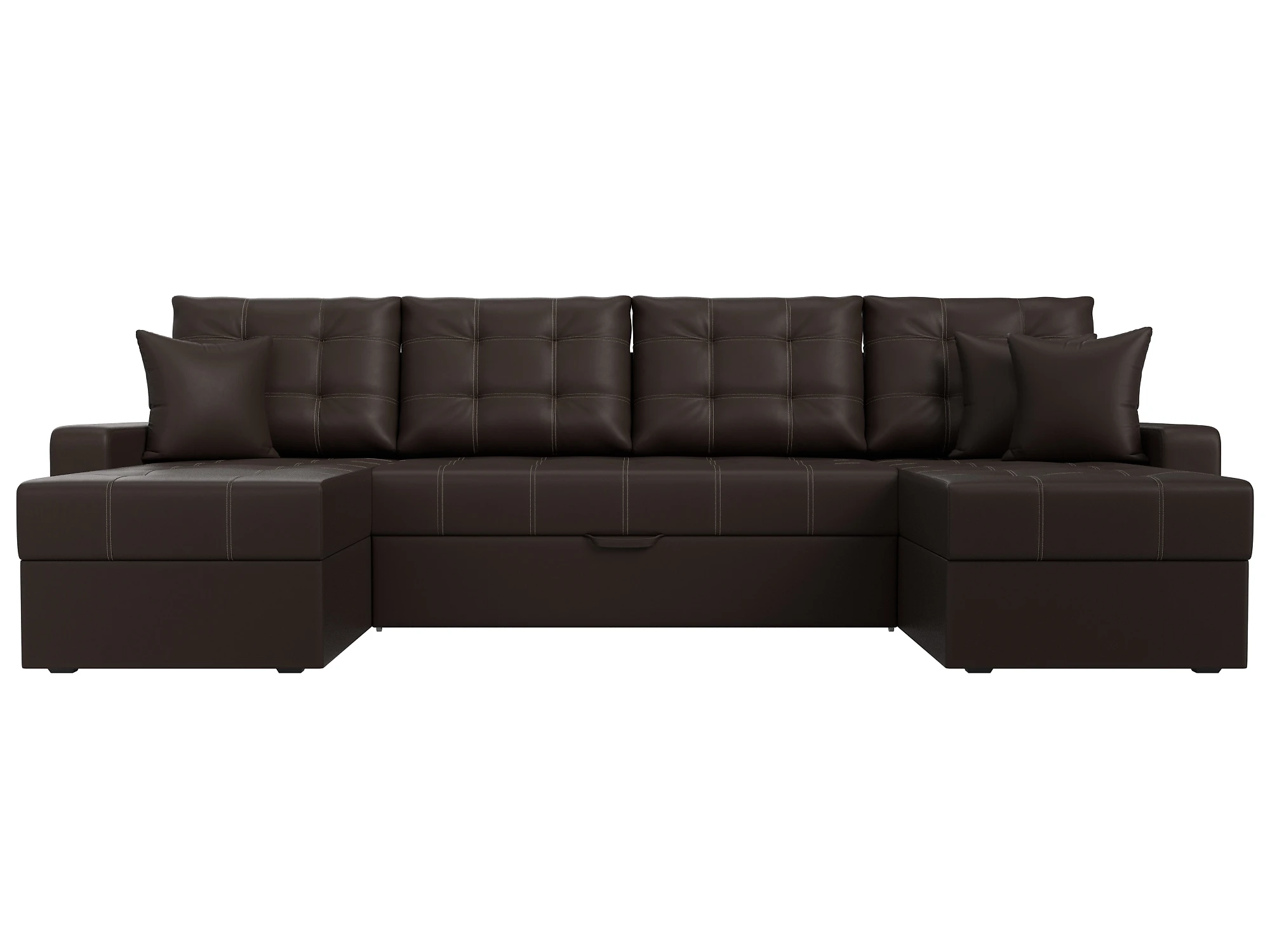 Раскладной кожаный диван Ливерпуль-П Дизайн 8
