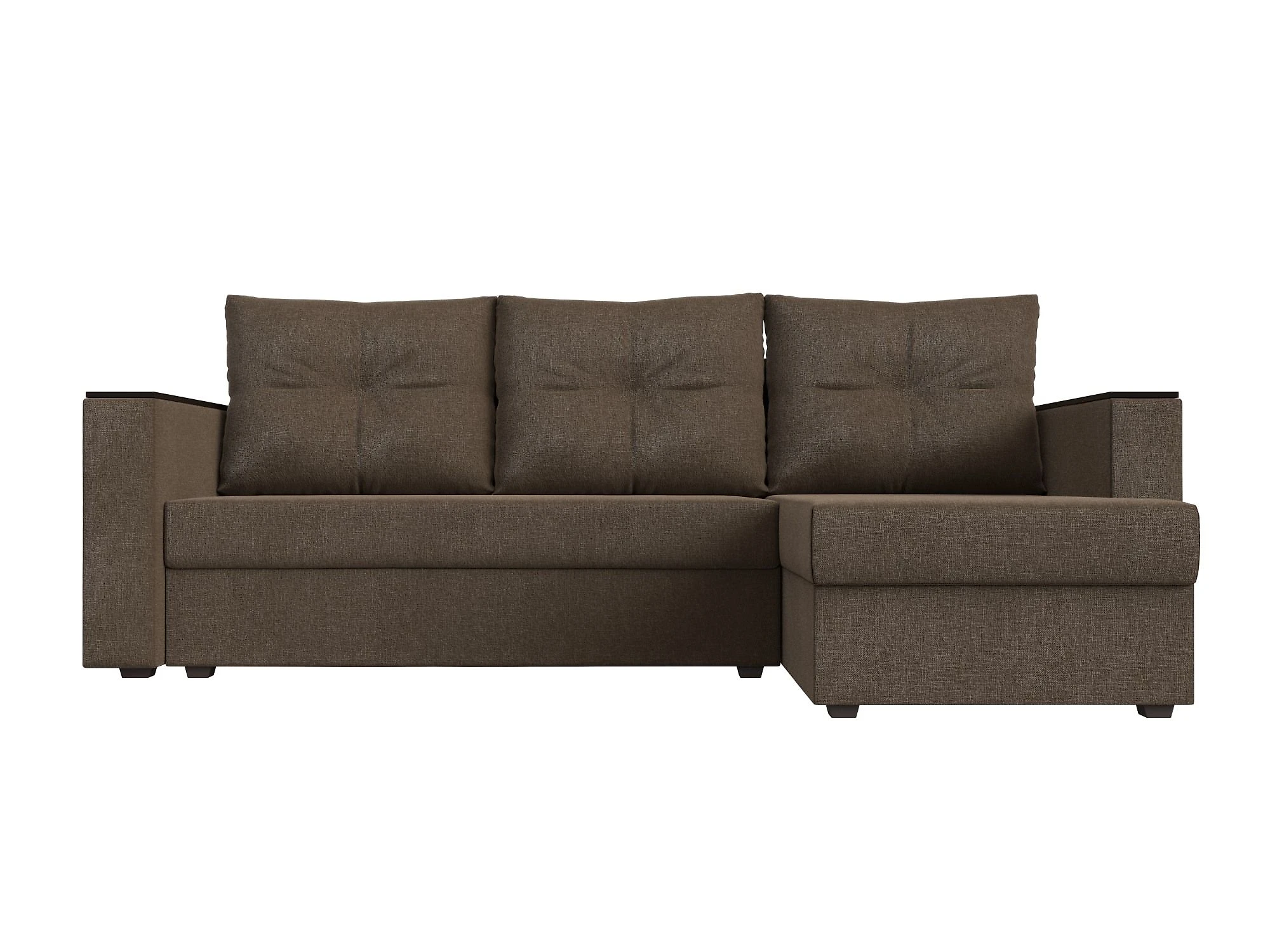  угловой диван из рогожки Атланта Лайт Кантри без стола Дизайн 2
