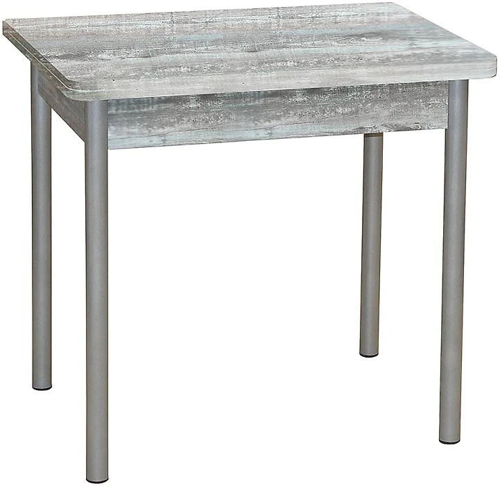Обеденный стол  Эко-80 Бетон Пайн темный-Серебро