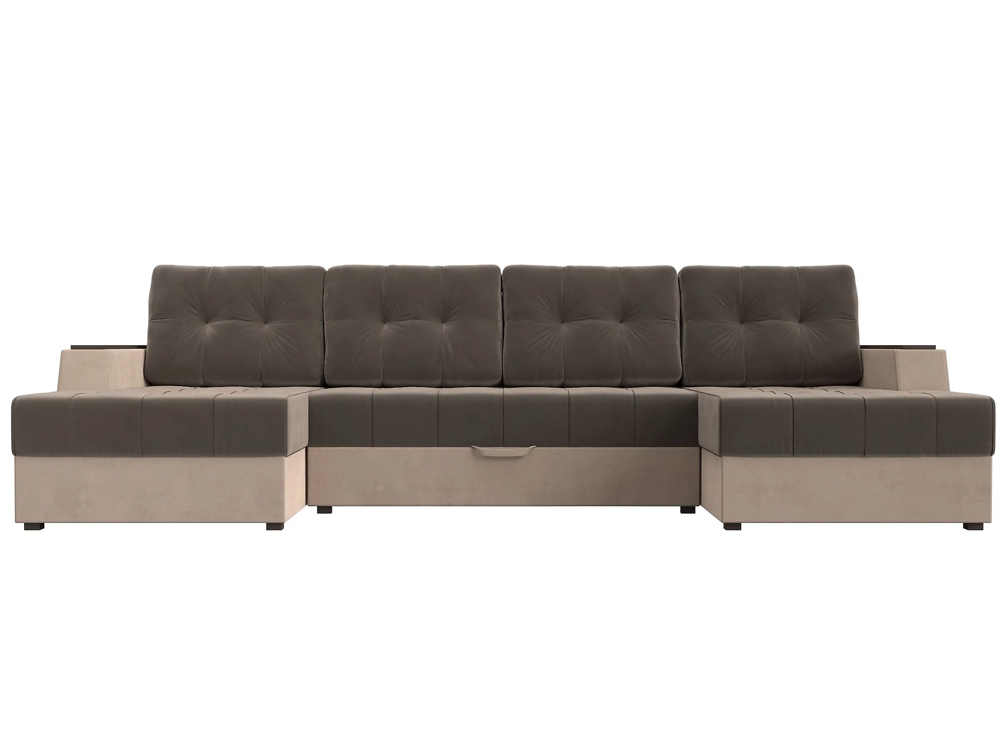  угловой диван с оттоманкой Эмир-П Плюш Дизайн 12