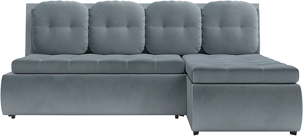 Угловой диван из комбинированного материала Кормак Велюр Грей