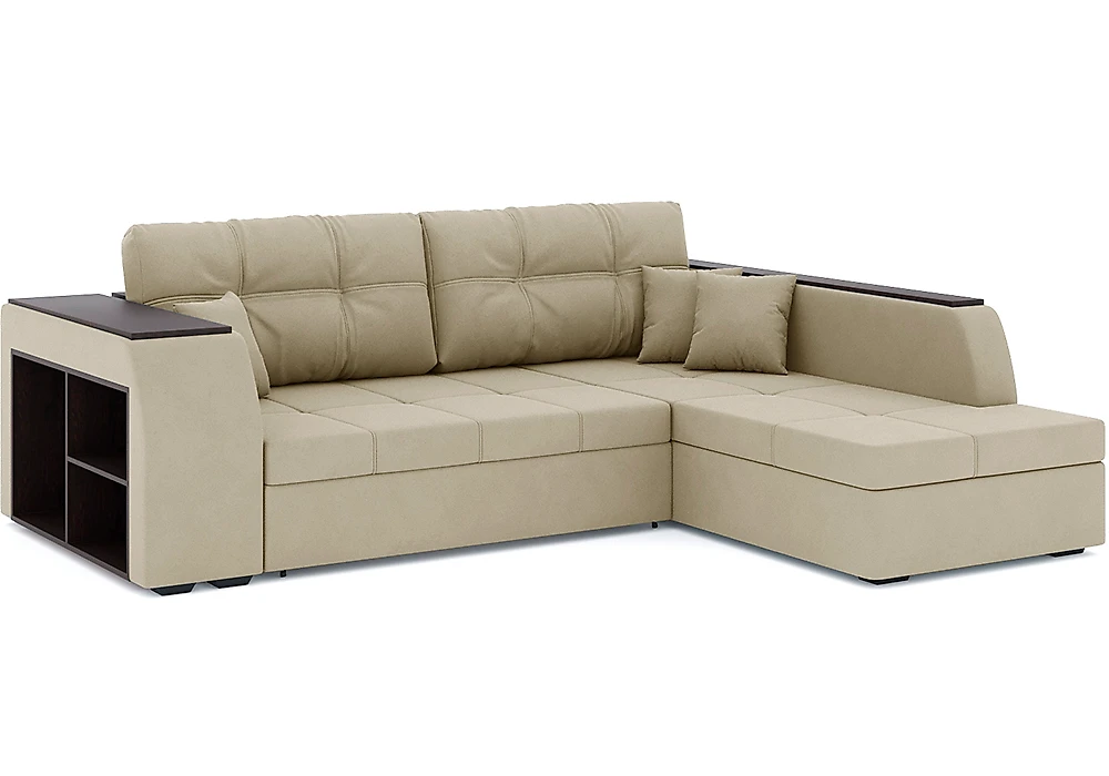 Угловой диван с ящиком для белья Брюссель Плюш Дизайн 12