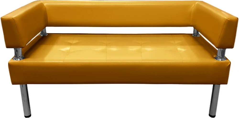 диван желтого цвета Бизнес 160х80 Золотой