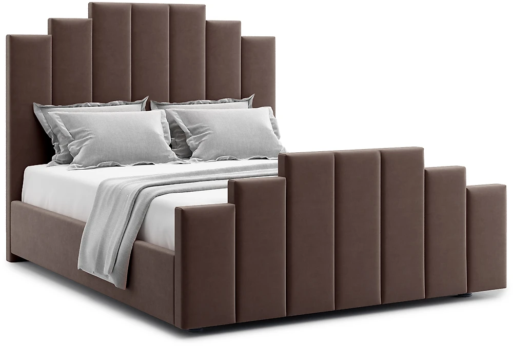 Кровать с высокой спинкой Велино Шоколад