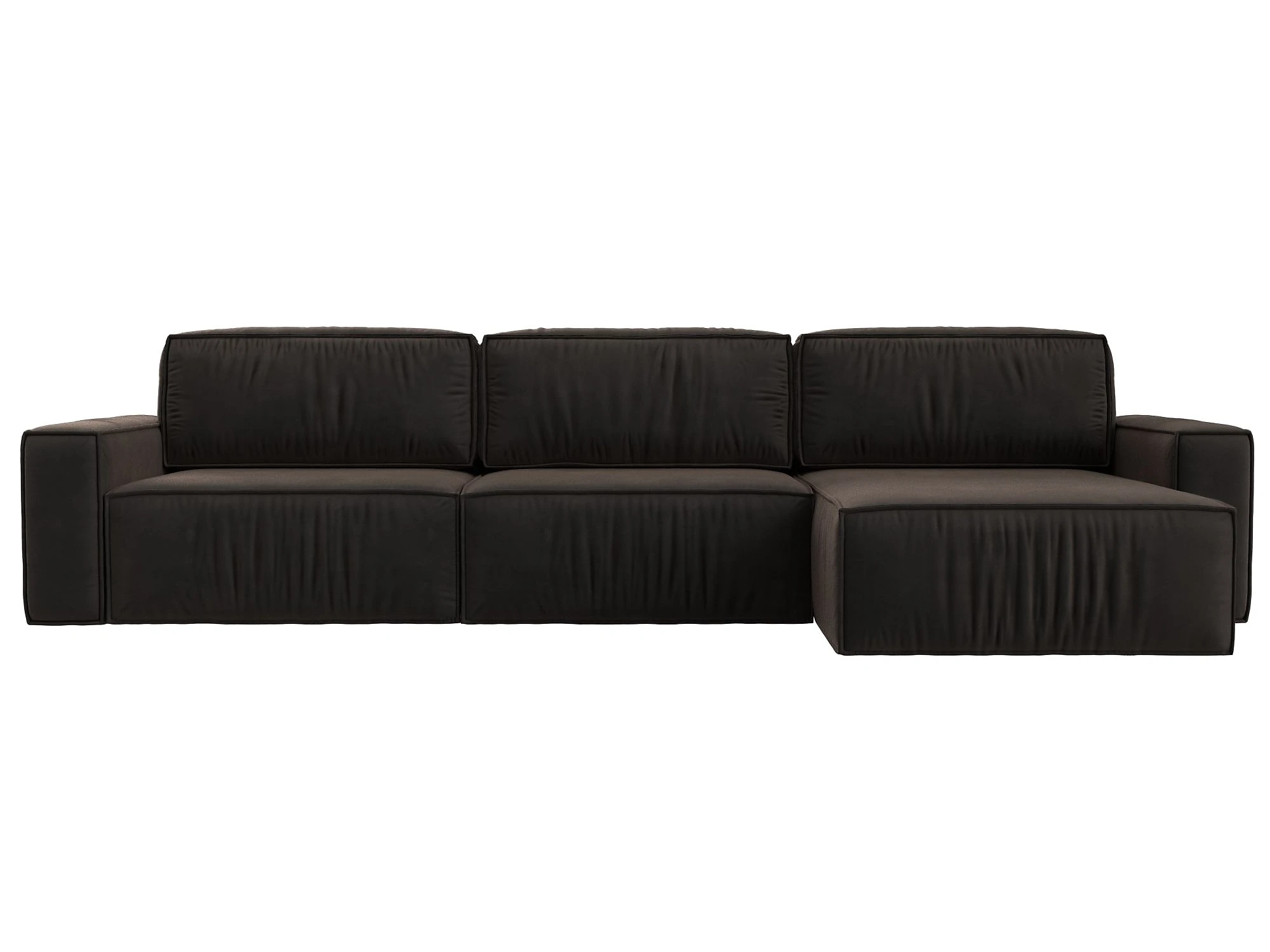Угловой диван для ежедневного сна Прага Классик лонг Плюш Дизайн 5