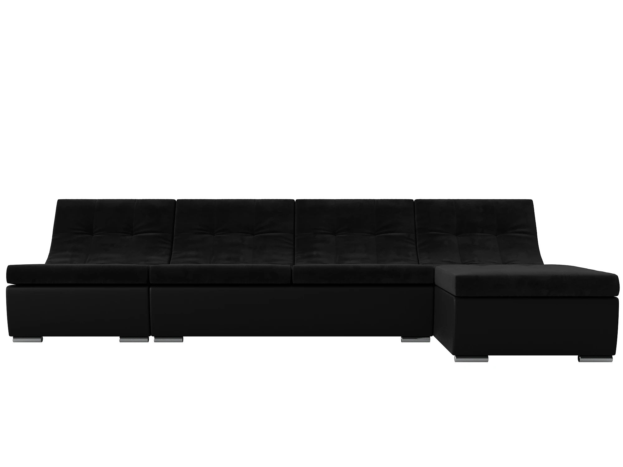 Угловой диван без подушек Монреаль Плюш Дизайн 8