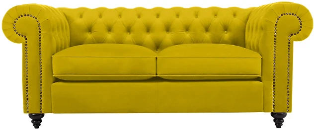Жёлтый прямой диван Честер Классик Дизайн 9