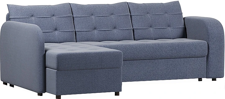 Угловой диван с ящиком для белья Беллано Блю