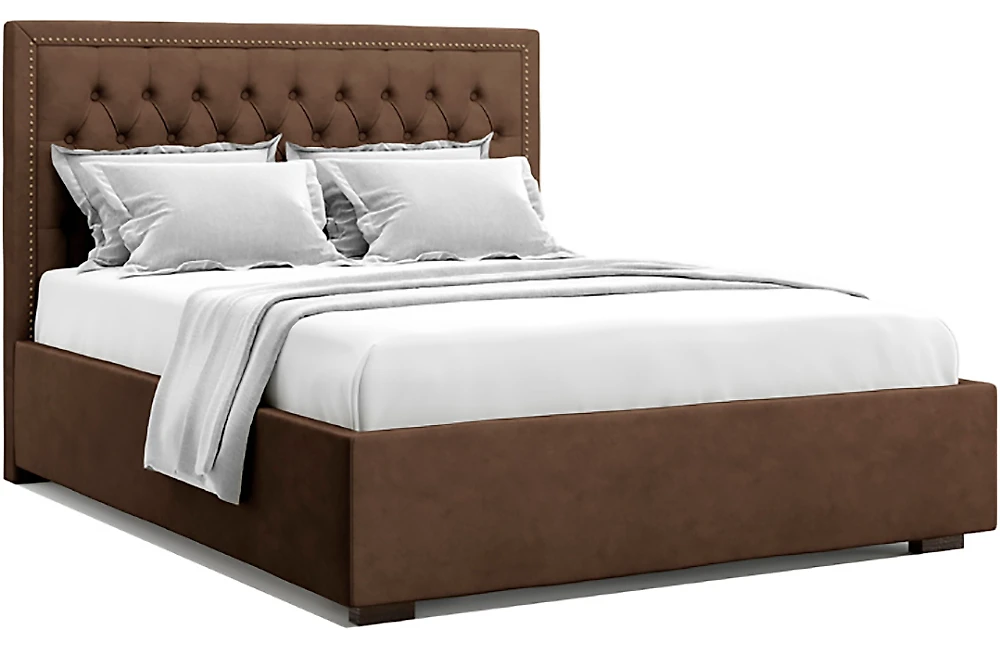 Кровать с каретной стяжкой Орто Шоколад