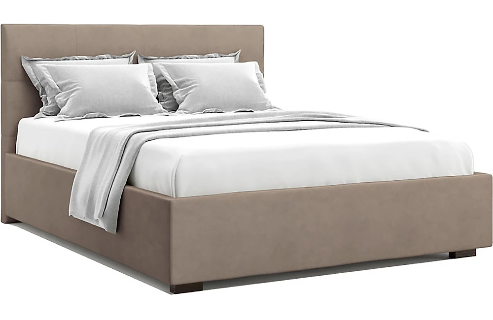 Кровать с высокой спинкой Гарда Браун 140х200 с матрасом