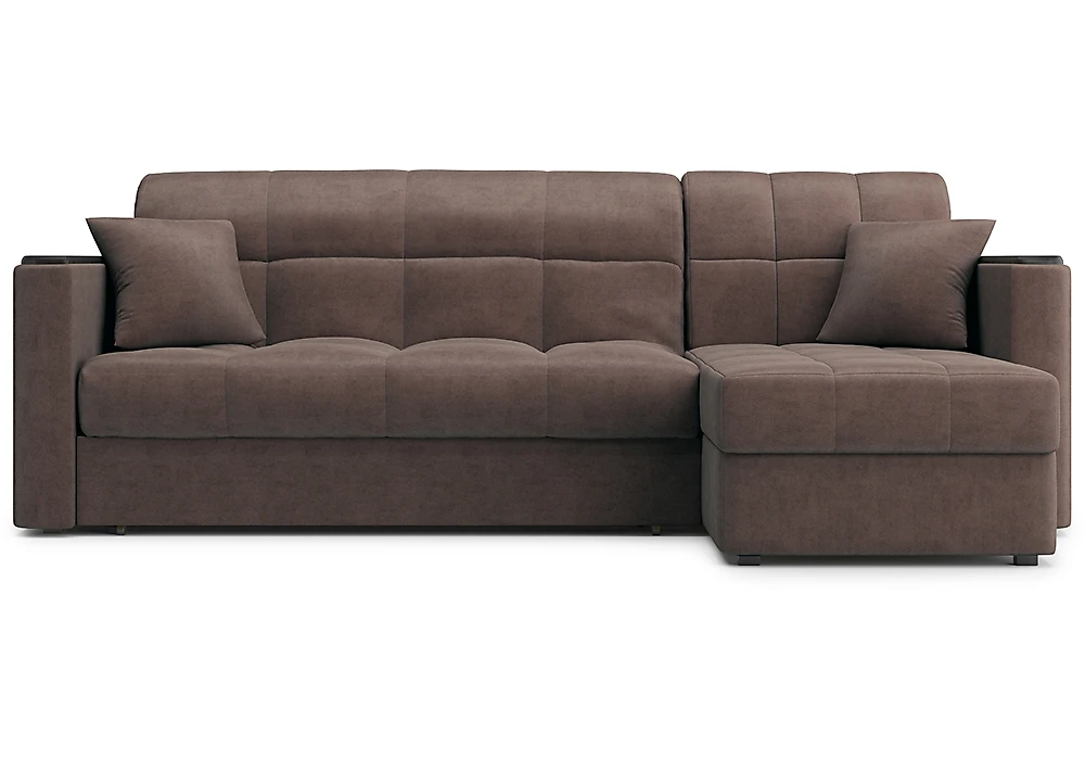 Угловой диван с механизмом аккордеон Палермо с оттоманкой Дизайн 3