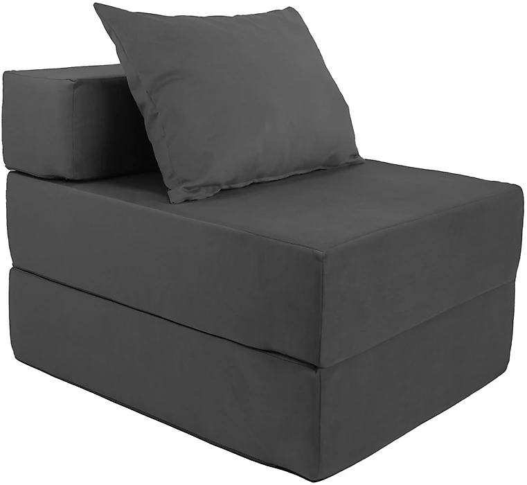 Прямой диван серого цвета Квадро Грей