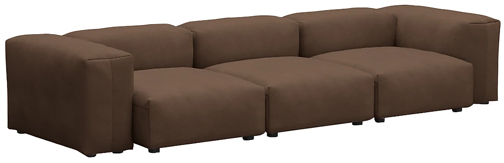 Коричневый модульный диван Фиджи-3 Браун
