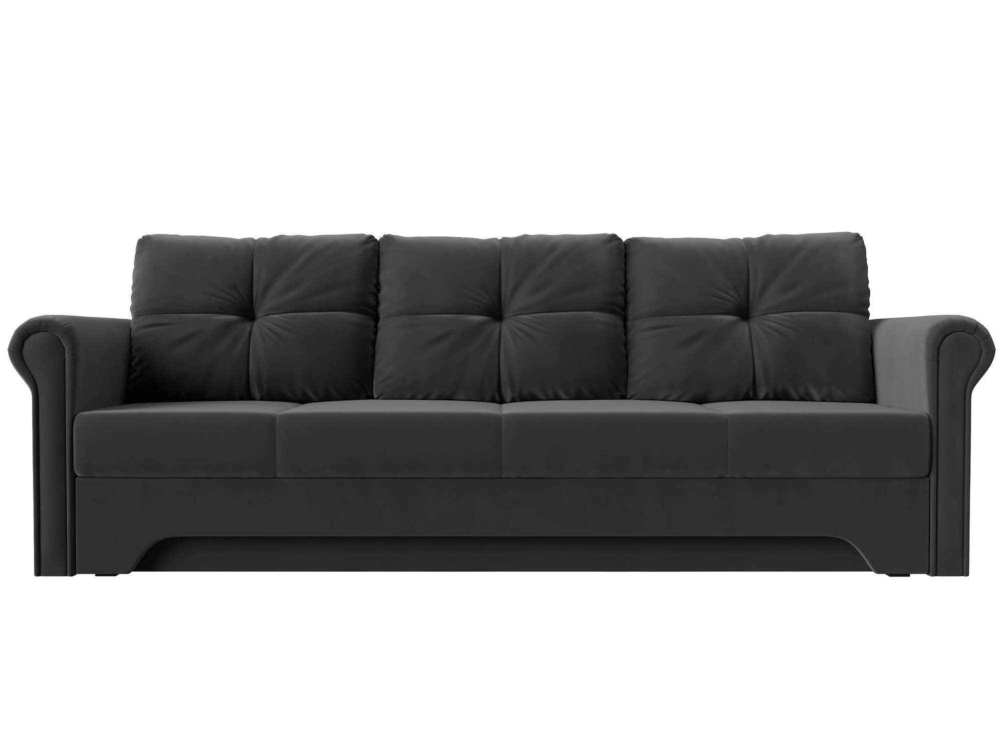 Прямой диван серого цвета Европа Плюш Дизайн 5