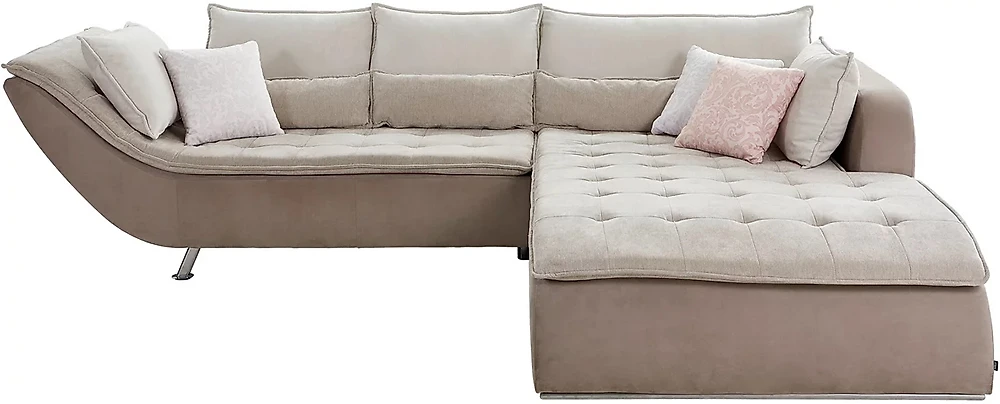 Угловой диван из велюра Хоумин