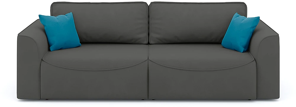 Прямой диван серого цвета Рафаэль Плюш Дизайн 18