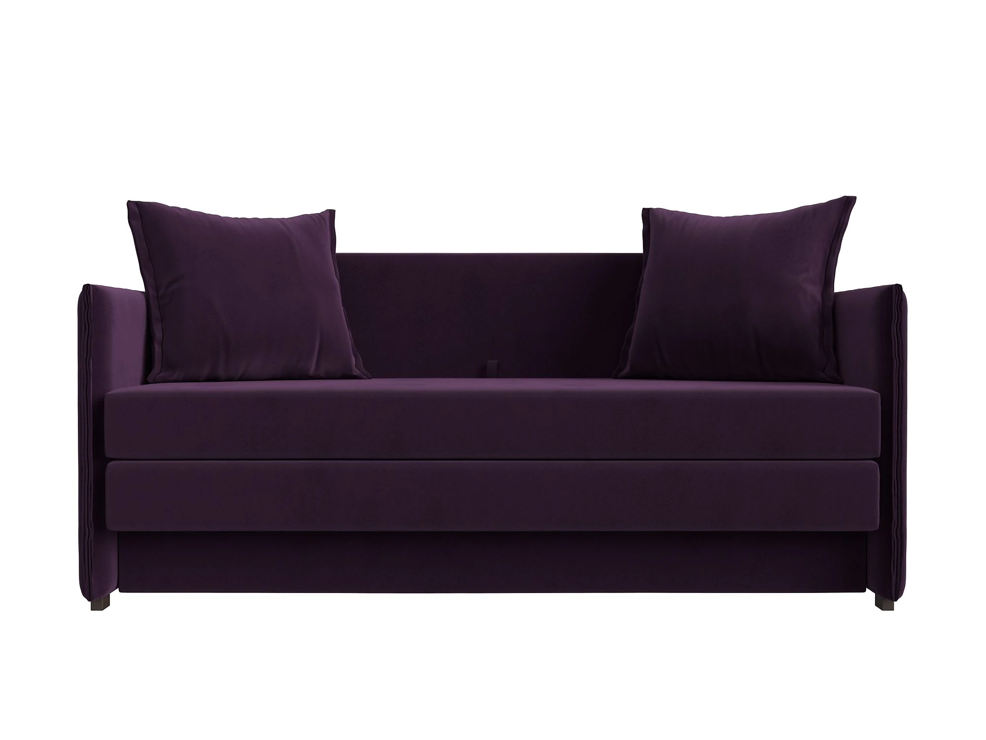 Фиолетовый диван аккордеон Лига-011 Плюш Дизайн 7