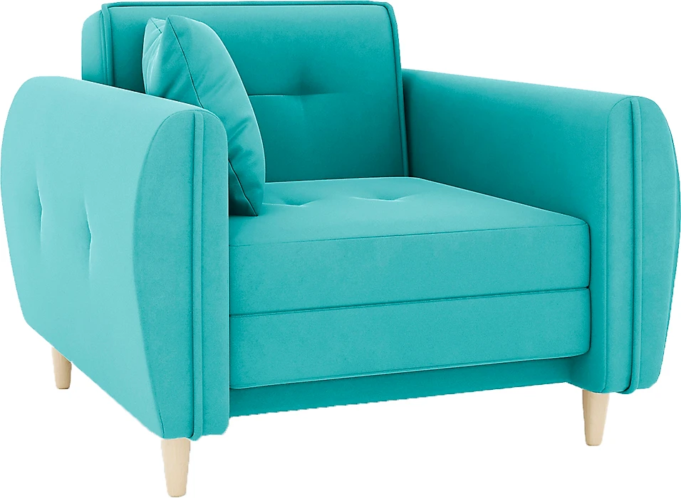 Зелёное кресло Анита Плюш Дизайн-1