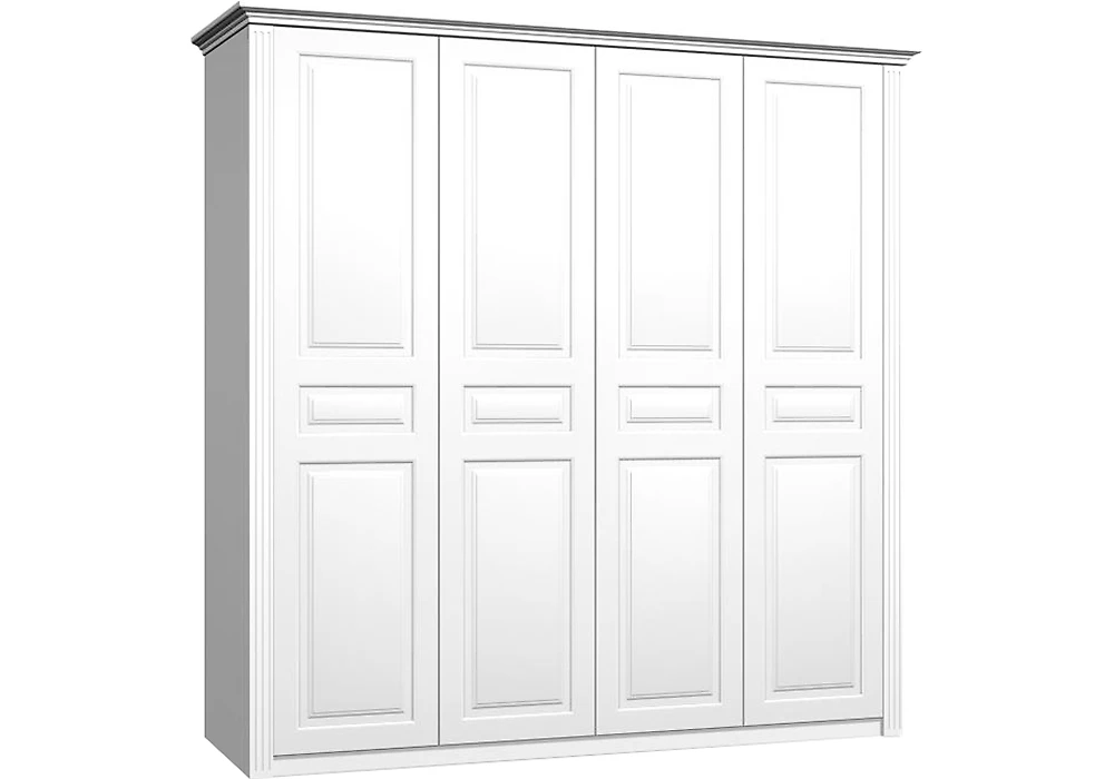 Шкаф белый распашной Классика Люкс-8 4 двери