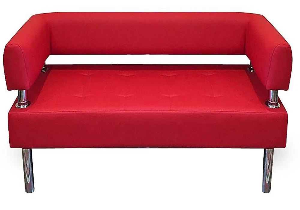 Нераскладной диван Бизнес 100х80 Красный