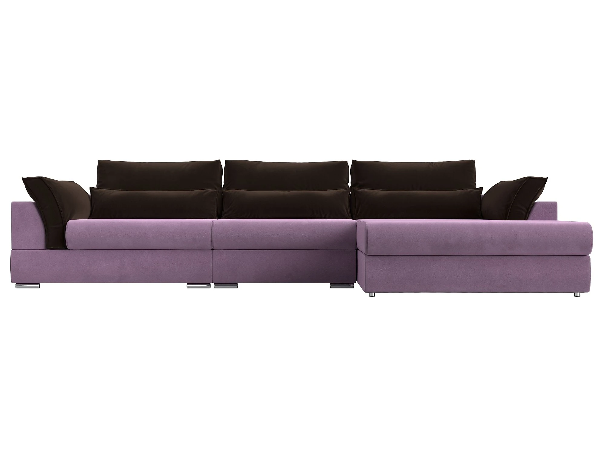 Угловой диван фиолетовый Пекин Лонг Дизайн 22