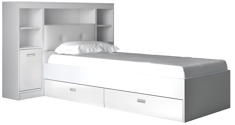 Кровать с высокой спинкой Виктория-5-80 Дизайн-2