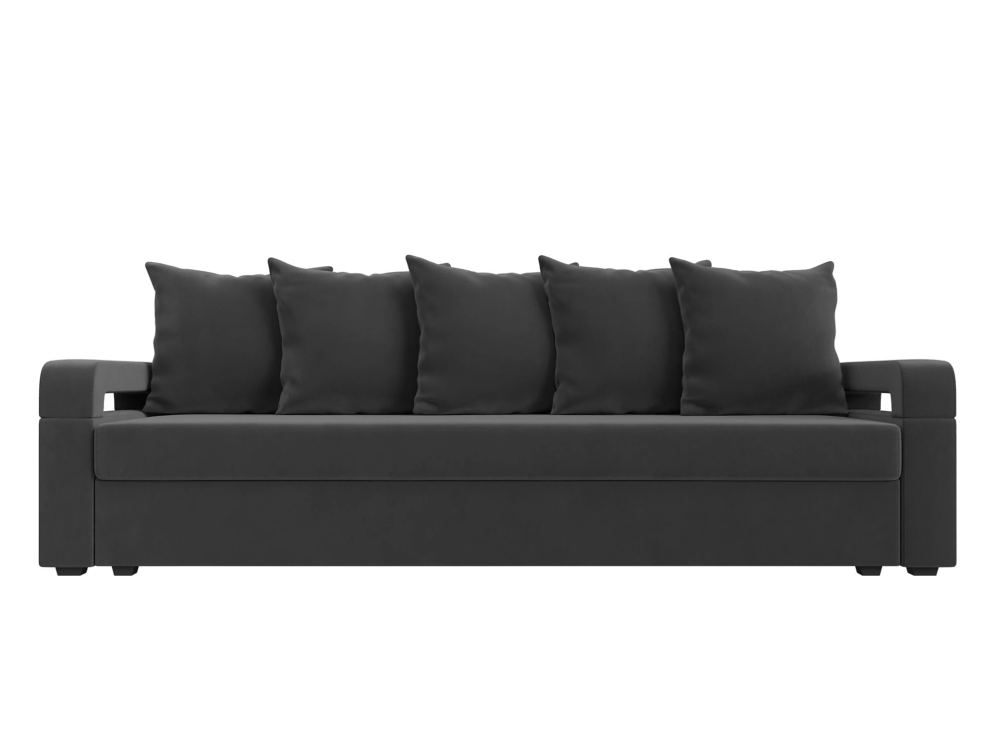 Прямой диван серого цвета Гермес Лайт Плюш Дизайн 6