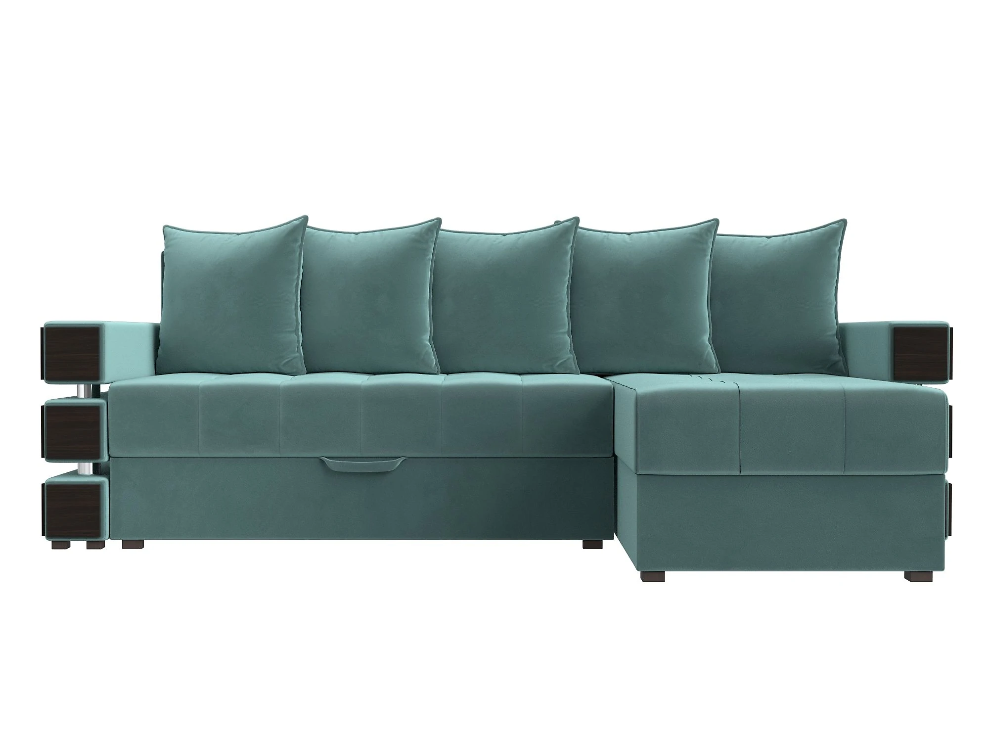 Угловой диван с ящиком для белья Венеция Плюш Дизайн 4