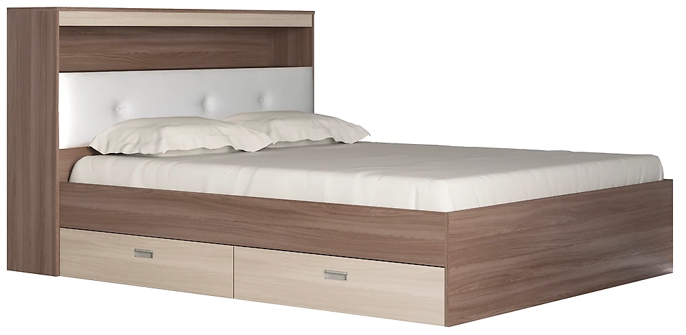 Кровать с мягкой спинкой Виктория-3-160 Дизайн-3