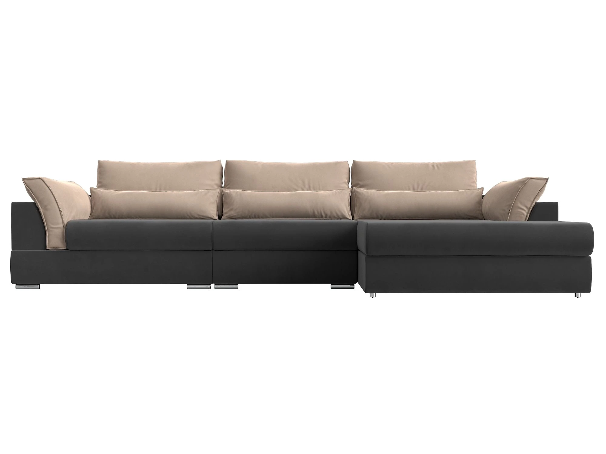 Угловой диван с ящиком для белья Пекин Лонг Плюш Дизайн 12