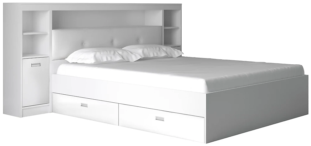 Кровать с высокой спинкой Виктория-5-160 Дизайн-2