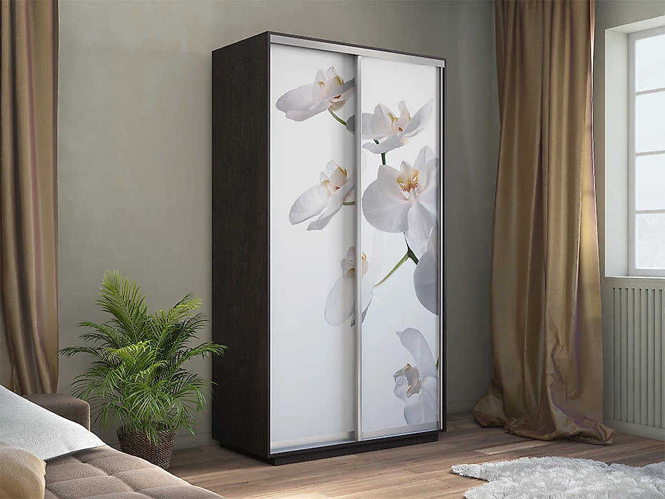 шкаф бельевой Хит Фото Орхидея Венге