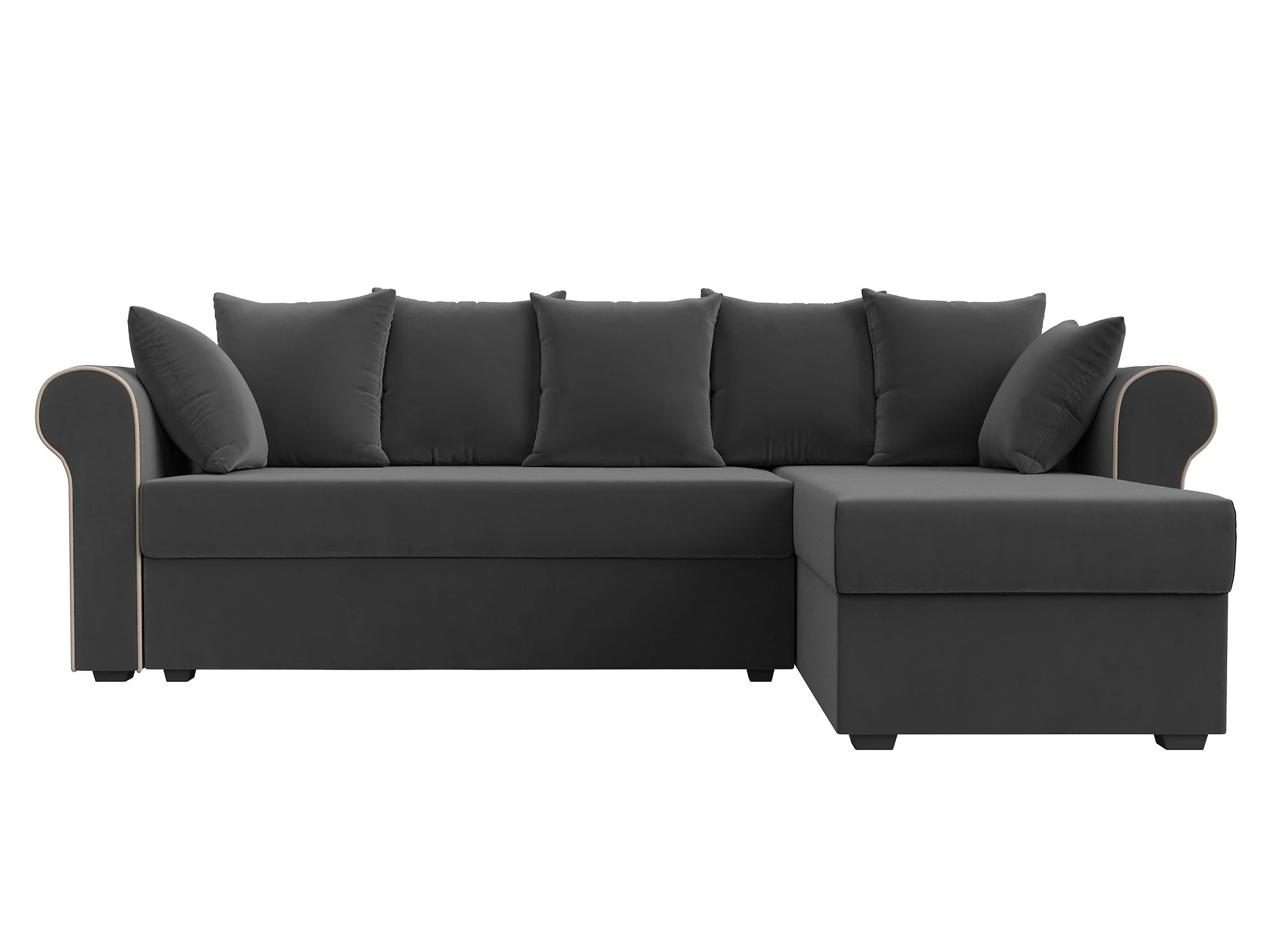 Угловой диван эконом класса Рейн Плюш Дизайн 6