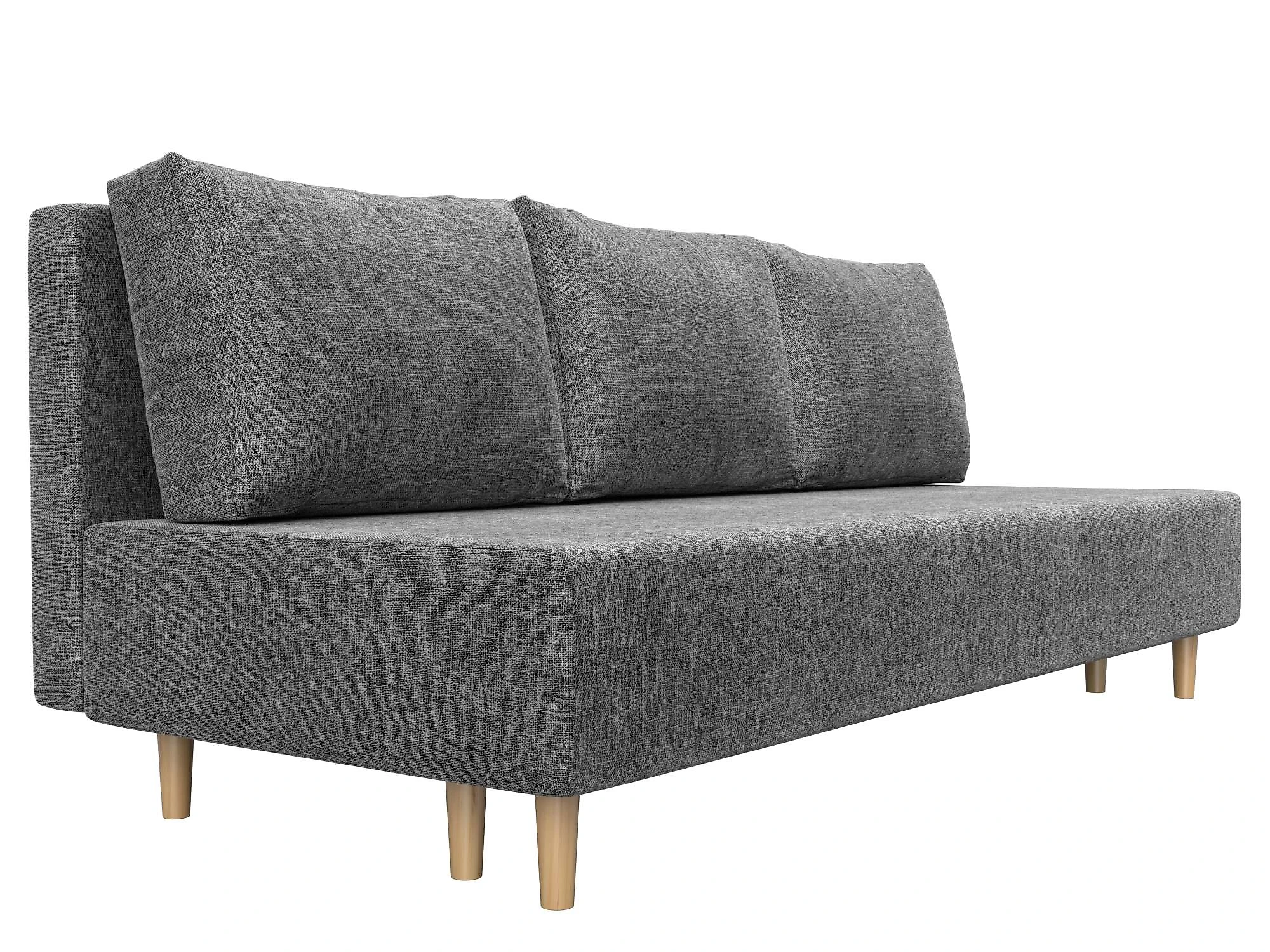 Прямой диван серого цвета Лига-033 Кантри Дизайн 3