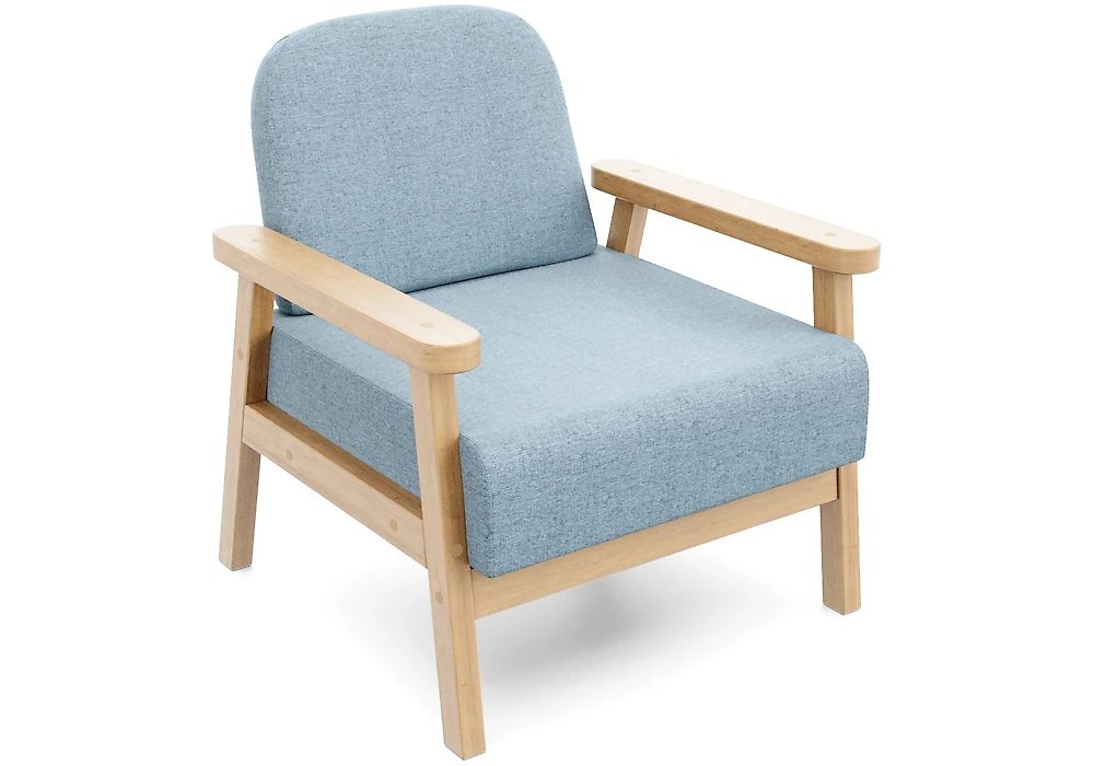 Кресла на деревянных ножках Флори Блю