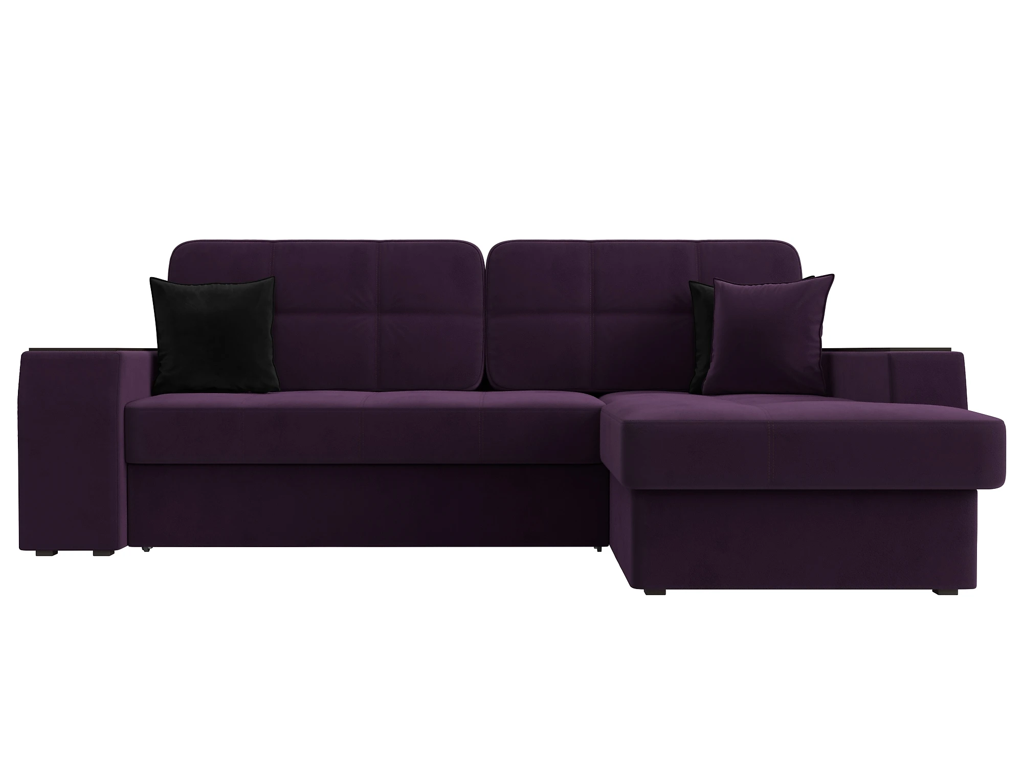 Угловой диван с полкой Брюссель Плюш Виолет