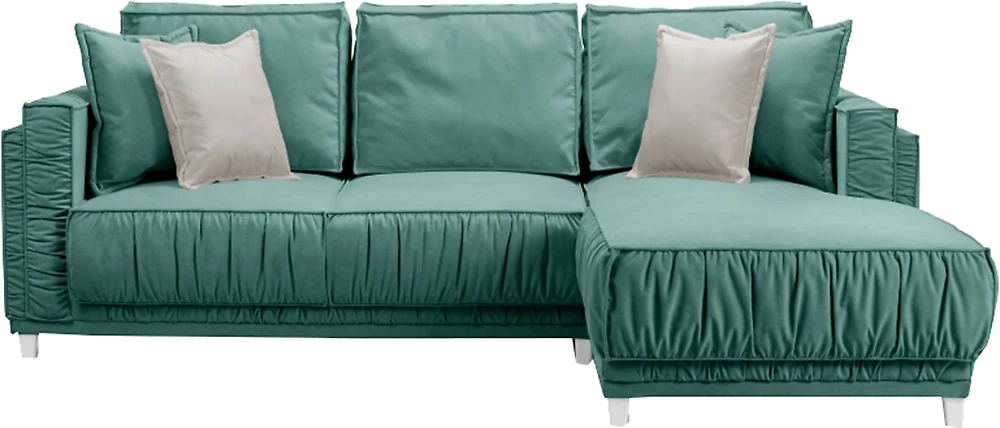Угловой диван изумрудный Бали Дизайн-1