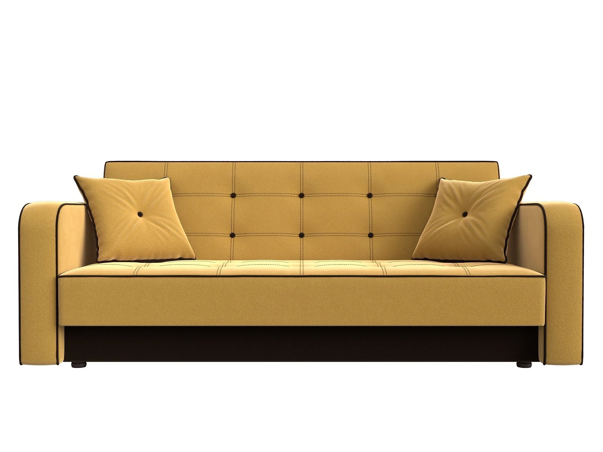 Жёлтый прямой диван Тур Дизайн 3