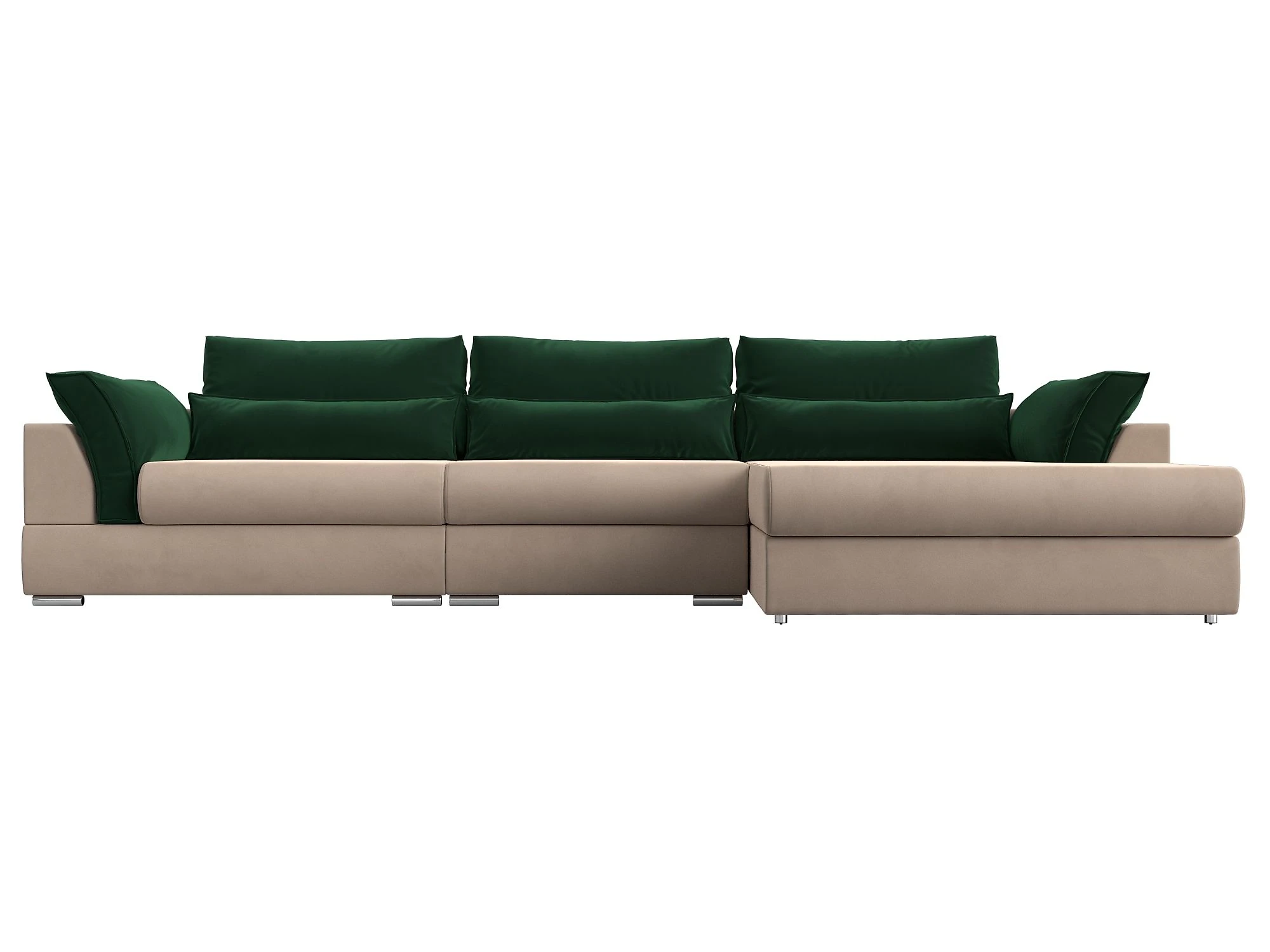 Угловой диван с ящиком для белья Пекин Лонг Плюш Дизайн 3