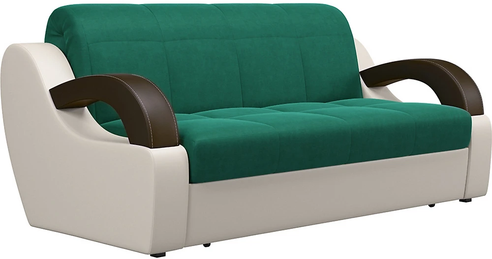 Прямой диван с механизмом аккордеон Мадрид-МК Плюш Изумруд