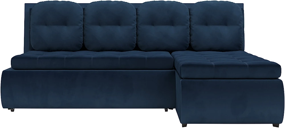 Угловой диван из комбинированного материала Кормак Велюр Блю