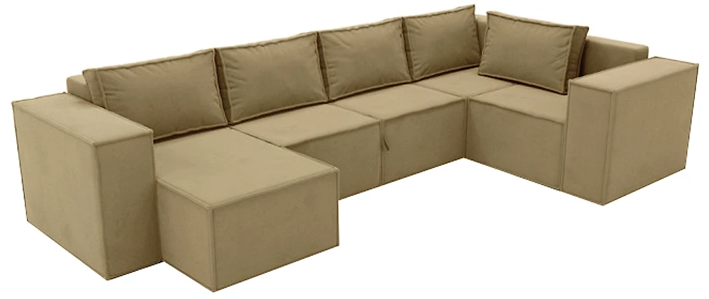 Модульный диван для гостиной Лофт П-образный Лайт Браун